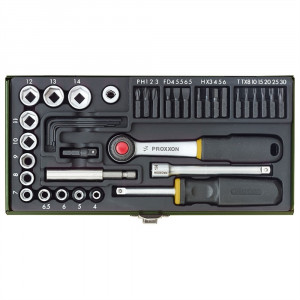 Trusa de biti si chei tubulare, Proxxon 23070, 1/4", 39 buc - Img 1