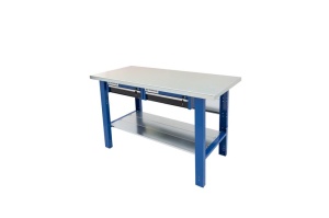 Banc de lucru metalic Werkmeister 1500-30, 1500 mm, 2 sertare cu cheie