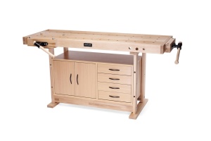 Banc de tamplarie RAMIA Diamond 1800 COMBO din fag, cu dulap si accesorii - Img 4