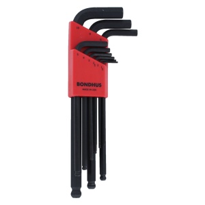 Bondhus 10999, Set 9 chei L HEX BLX9M, lungi, cap cu bila, ProGuard finish HEX 1.5-10mm - Img 1