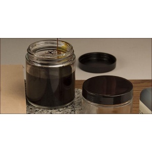Borcan din sticla pentru amestecat si pastrat coloranti, cu capac insurubabil, 118 ml - Tandy Leather 2085-00 - Img 3
