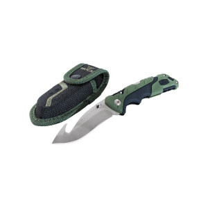 Briceag de vanatoare Buck Pursuit Large 0660GRG-B cu carlig, otel 420HC, maner Versaflex verde, Lockback - Img 5