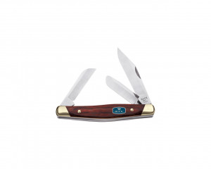Briceag traditional Buck 301 Stockman (0301BKS-B / 0301RWS-B), 3 lame otel 420HC, slipjoint, negru / lemn Rosewood - Img 2
