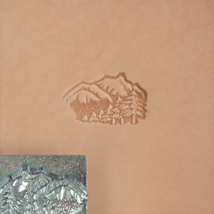 Cap de stanta de embosare 3D Craftool, model munti si copaci (Mountains & Trees) - Tandy Leather 88324-00
