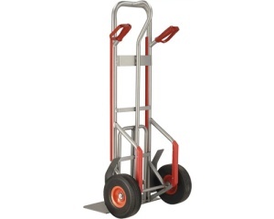 Carucior transport cu platforma profesional Cargo Point max. 250kg, H 1280mm, din otel zincat - Img 1