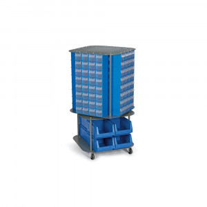 CKD.13 Stand mobil 136 cutii organizare / depozitare piese