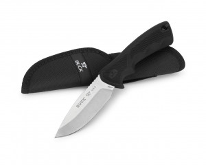Cutit de vanatoare Buck 685 BuckLite MAX II Large 0685BKS-B, lama 10.2 cm, otel 420HC, maner cauciuc, teaca inclusa - Img 2