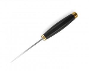 Cutit fix pentru vanatoare Buck 0692BKS-B Vanguard, maner cauciucat negru si garda alama - Img 3