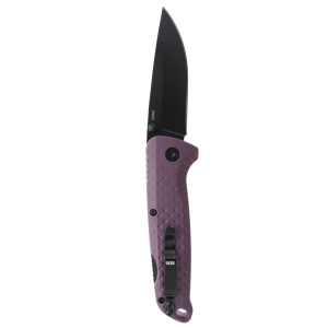 Cutit pliabil SOG Adventurer LB Dusk Purple Black 13-11-04-43, lama Drop Point 5Cr15MoV Satin, Lockback, maner GRN Dusk Purple & Black, EDC Outdoor - Img 3