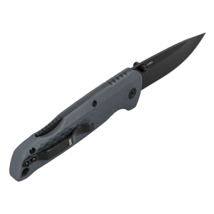 Cutit pliabil SOG Adventurer LB Gray Black 13-11-06-43, lama Drop Point 5Cr15MoV Satin, Lockback, maner GRN Gray & Black, EDC Outdoor - Img 3