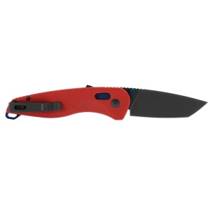 Cutit pliabil SOG Aegis AT Tanto Rescue Red 11-41-08-41, lama Tanto CRYO D2 Black TiNi, deschidere asistata S.A.T., AT-XR Lock, maner GRN Rescue Red, EDC Premium