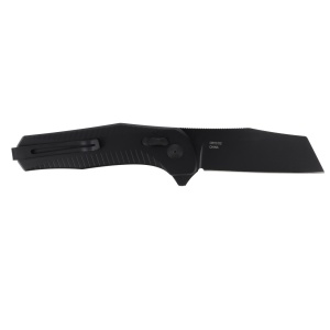 Cutit pliabil SOG Diverge XR Sheepsfoot Black Black 12-02-01-43, lama Sheepsfoot D2 Black Stonewashed, XR Lock, deschidere Flipper, maner GRN Black, EDC Outdoor - Img 5