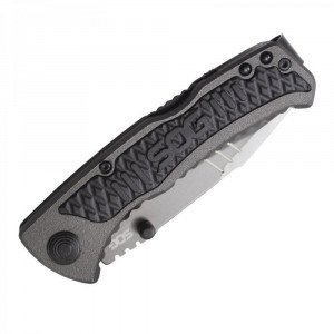 Cutit pliabil SOG Sideswipe SW1011-CP, lama asistata 7Cr15, Lockback, maner aluminiu cu insertii GRN - Img 4