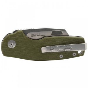 Cutit pliabil SOG Stout FLK Cleaver OD Stonewash 14-03-11-57, lama Cleaver CRYO D2 Stonewashed, Frame Lock, deschidere Flipper, maner G10 Olive Drab, EDC - Img 6