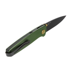 Cutit pliabil SOG Twitch III Forest Green 11-15-04-43, lama Drop Point D2, deschidere asistata S.A.T., maner aluminiu verde, EDC Premium - Img 4
