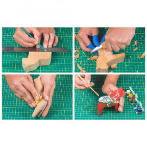 DIY02 Trusa de sculptura cai Dala - Kit complet de incepere pentru adulti, adolescenti si copii, BeaverCraft - Img 6