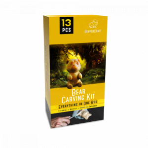 DIY05 - Kit de sculptat urs - Kit complet pentru începători, adulți, adolescenți și copii, BeaverCraft - Img 2