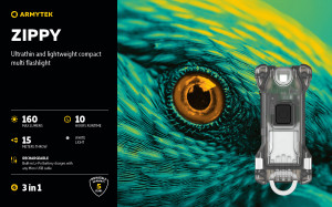 F06001G Lanterna breloc Zippy- gri onix, Armytek - Img 3