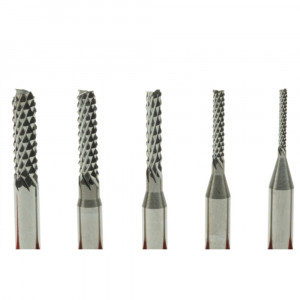 Freza cu dinti forma diamant din carbura metalica pentru modelism 0.5-3.175mm, Dremel