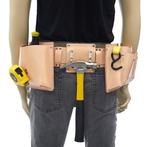 Kit centura utilitara Timber din piele vegetala Tandy Leather, cu suport ruleta si ciocan - imagine 7
