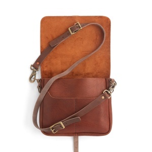 Kit geanta postas Bison din piele maro Tandy Leather, 31,7 x 28 cm - imagine 2
