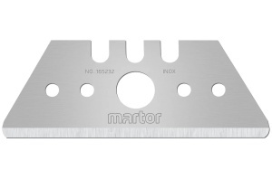Lame trapezoidale Martor nr. 165232, inox, varfuri rotunjite, set 10 buc