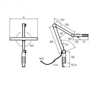Lampa de lucru profesionala UNILED II ceasornicar cu braț articulat, 5200-5700K - Img 2