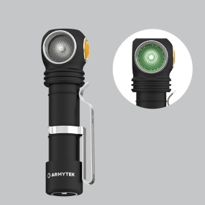 Lanterna frontala Armytek Wizard C2 WG White 1100 lm cu lumina verde, acumulator 18650 inclus
