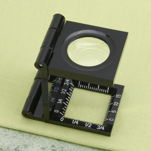 Lupa pliabila LinenTest din plastic 6,5x20 mm cu masuratori - Carson - Img 4