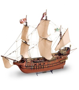 Navomodel Galeonul San Francisco II, scara 1:90 kit de model de nava din lemn - Artesania Latina - Img 1