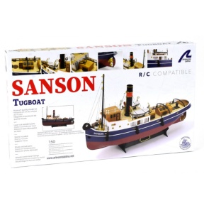 Navomodel Sanson Tugboat, scara 1:50 Kit model de navă din lemn (compatibil R/C) - Artesania Latina - Img 8