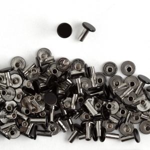 Nituri tubulare negru lucios sau inox, set 100 buc - Tandy Leather - imagine 8
