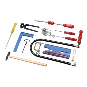 Pebaro 108P, Set traforaj, burghiu pentru traforaj + masa pentru taiat + set extins de unelte - Img 2