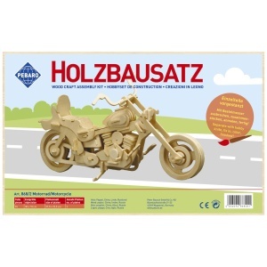 Pebaro 868/2, Kit constructie din lemn, motocicleta, 96 piese - Img 1