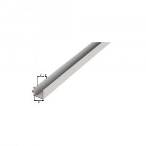 Profil aluminiu forma "U",˜ 20 - 25- 30 ,1000 mm - Img 2