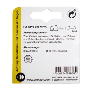 Proxxon 28658, Set 3 discuri diamantate GR200 pentru finisare fina, diametru 50 mm, pentru WP/A si WP/E - Img 4