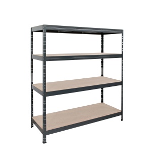 Raft metalic depozitare 180 x 160 x 60 cm, antracit, 4 polite, 250 kg/polita - Img 2