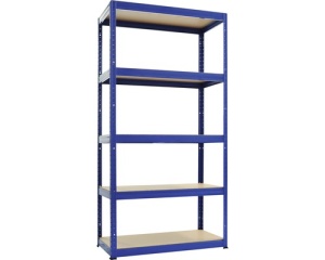 Raft metalic depozitare Kovona Futur 75 x 35 x 180 cm, albastru, 5 polite