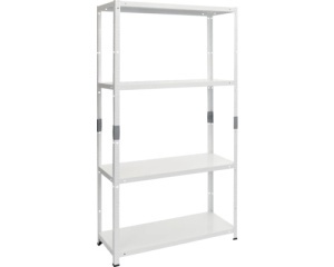 Raft metalic Kovona Pixi 75 x 30 x 150 cm, argintiu, 4 polite, 50 kg/polita