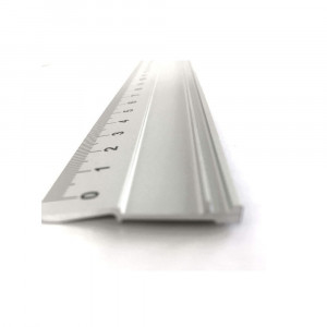 Rigla aluminiu antialunecare 30-100 cm Altera pentru pielarie - Img 3