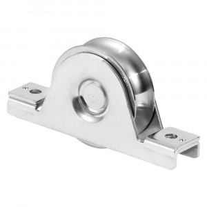 Rola incastrata cu profil R Ø80 mm pentru porti culisante, otel zincat, 200 kg