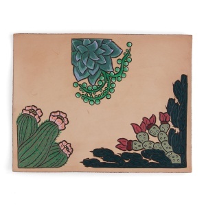 Sablon reutilizabil Craftaid, model cactusi 1 (Cacti 1) pentru modelaj piele - Tandy Leather 76651-00 - Img 4
