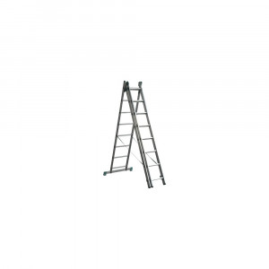 Scara tripla aluminiu universala adaptabila pe trepte 3x8 trepte - Img 2