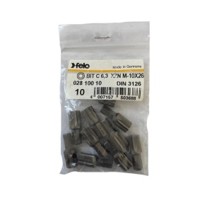 Set 10 biti Felo, seria Industrial profil XZN, C6.3, M10, 25mm - Img 1