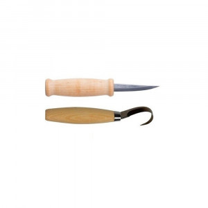 Set 2 cutite sculptura tip carlig, drept, Morakniv