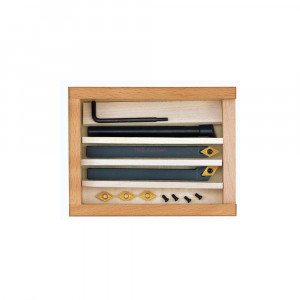 Set 3 cutite de strung cu placute amovibile Proxxon 24555, 8 x 8 x 90 mm, pentru PD 250/E - Img 5