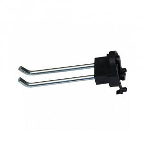 Set 4 carlige duble 75mm pentru panou perforat