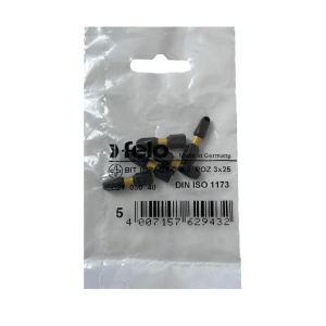 Set 5 biti Felo, seria Impact profil Pozidrive, C6.3, PZ3, 25mm - Img 1