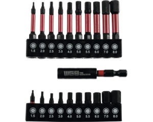 Set biți WGB 1/4", hexagon cu adaptor