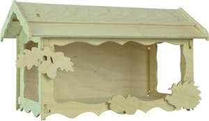 Set de constructie din lemn „Cuib de pasari 1” debitat cu laser Pebaro